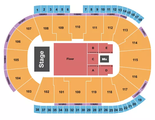 seating chart for Coca-Cola Coliseum - Parcels - eventticketscenter.com