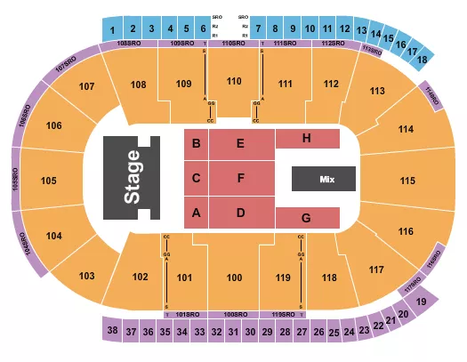 seating chart for Coca-Cola Coliseum - Rawayana - eventticketscenter.com