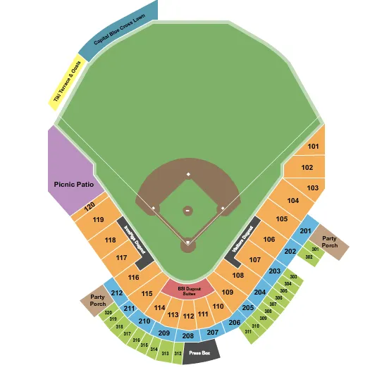 seating chart for Coca-Cola Park - PA - Baseball - eventticketscenter.com