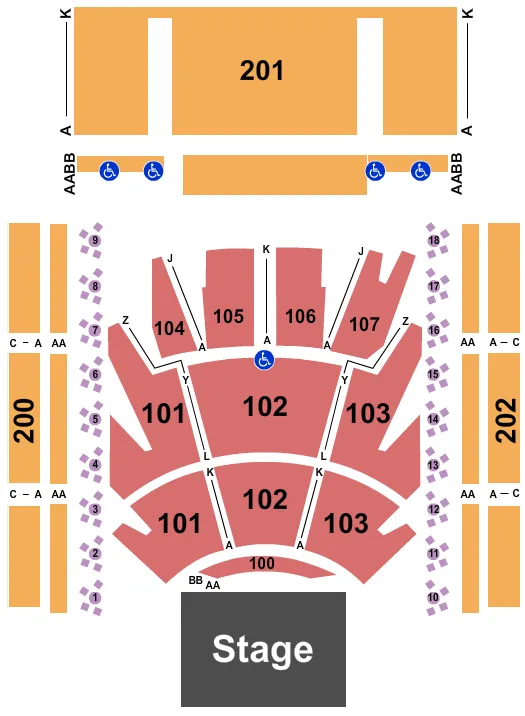 seating chart for Coca-Cola Roxy - Endstage 2 - eventticketscenter.com