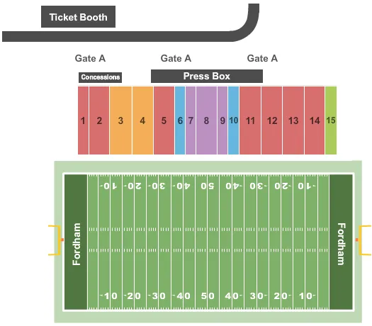 seating chart for Coffey Field - Football - eventticketscenter.com