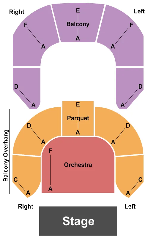 seating chart for Cohoes Music Hall - End Stage - eventticketscenter.com