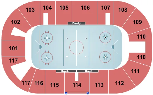 seating chart for Colisee Videotron - Hockey - eventticketscenter.com