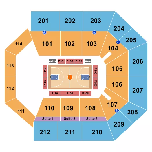 seating chart for College Park Center - Basketball - Wings - eventticketscenter.com