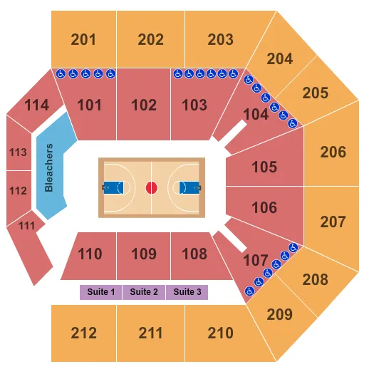 seating chart for College Park Center - Basketball - eventticketscenter.com
