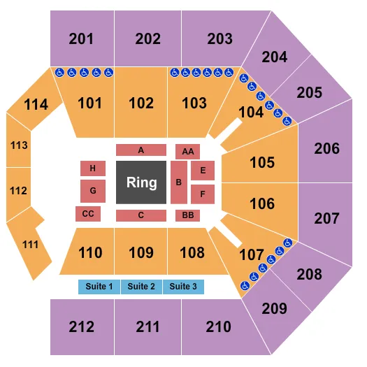 seating chart for College Park Center - Boxing 2 - eventticketscenter.com