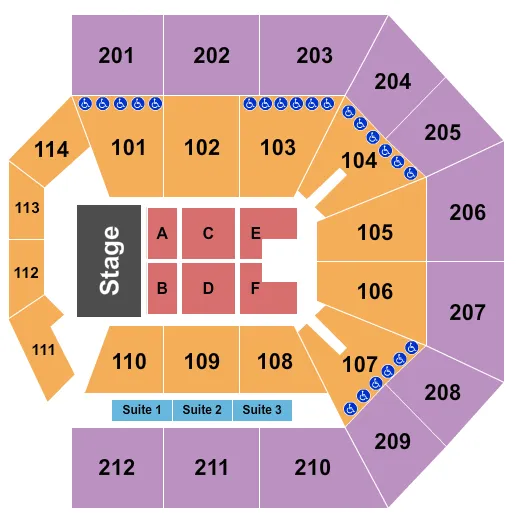 seating chart for College Park Center - Endstage - eventticketscenter.com