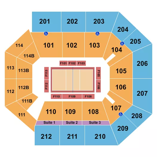 seating chart for College Park Center - Volleyball - eventticketscenter.com