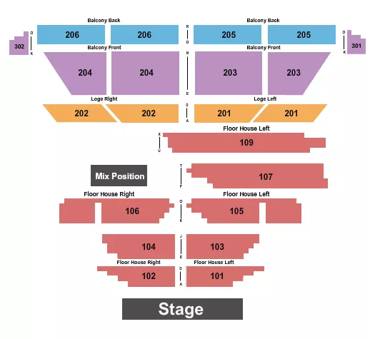 seating chart for College Street Music Hall - Endstage 8 - eventticketscenter.com