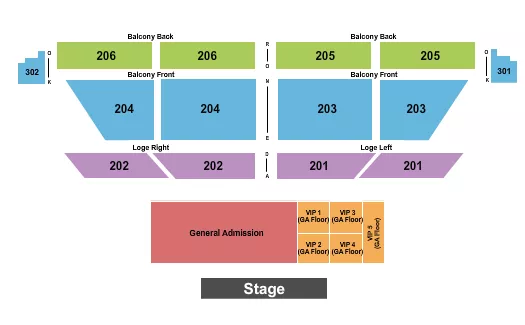 seating chart for College Street Music Hall - GA & VIP Floors - eventticketscenter.com