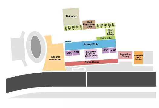 seating chart for Colonial Downs - Virginia Derby Day - eventticketscenter.com