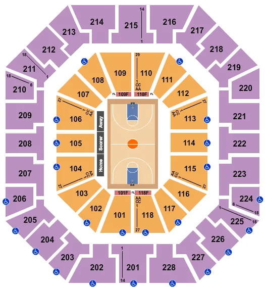 seating chart for Colonial Life Arena - Basketball Globetrotters - eventticketscenter.com