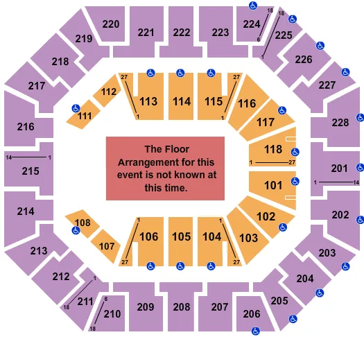 seating chart for Colonial Life Arena - Generic Floor - eventticketscenter.com