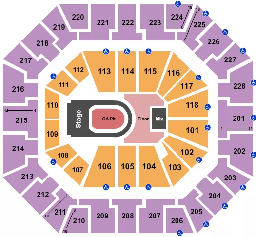 seating chart for Colonial Life Arena - Kane Brown - eventticketscenter.com