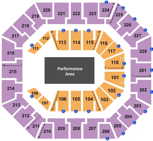seating chart for Colonial Life Arena - MonsterJam - eventticketscenter.com