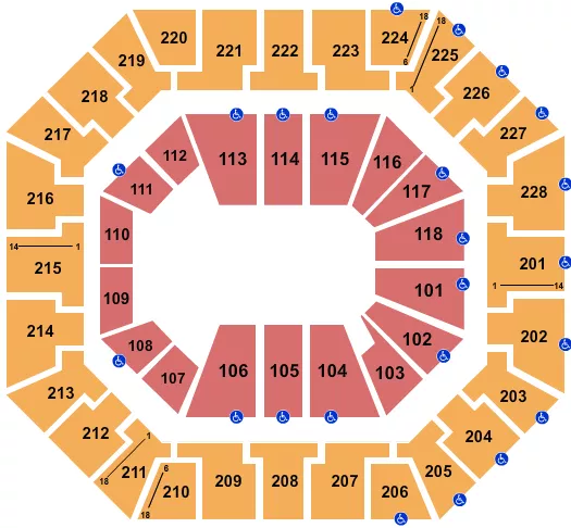seating chart for Colonial Life Arena - Rodeo - eventticketscenter.com