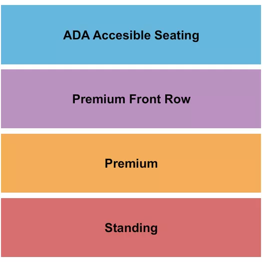 seating chart for Colony Theatre - Standing / Prem. - eventticketscenter.com