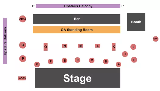 seating chart for Colony - Woodstock - Endstage Tables 2 - eventticketscenter.com