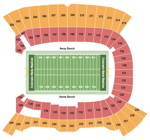 seating chart for Canvas Stadium - Football - eventticketscenter.com