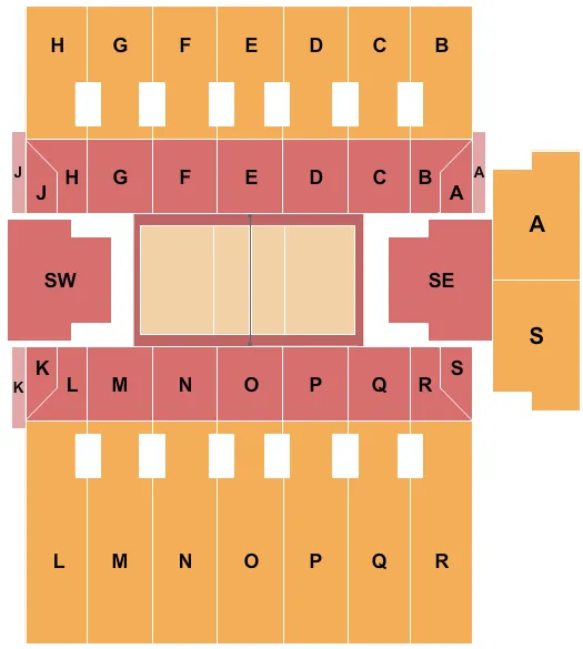 seating chart for Colorado State University - Moby Arena - Volleyball - eventticketscenter.com