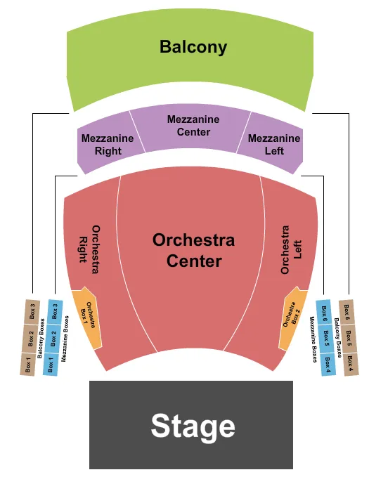 seating chart for Columbia County Performing Arts Center - End Stage - eventticketscenter.com