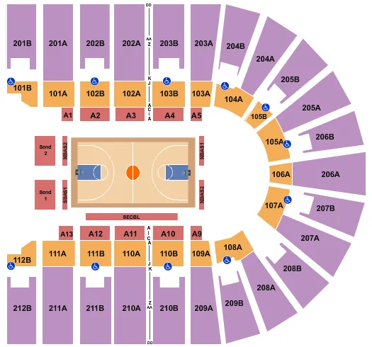 seating chart for Columbus Civic Center - Harlem Globetrotters - eventticketscenter.com