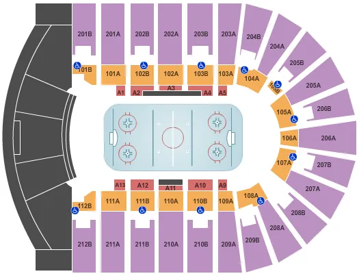 seating chart for Columbus Civic Center - Hockey - eventticketscenter.com