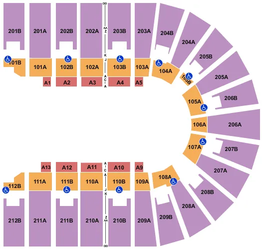 seating chart for Columbus Civic Center - Open Floor - eventticketscenter.com