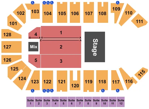 seating chart for Comerica Center - Cirque Musica - eventticketscenter.com