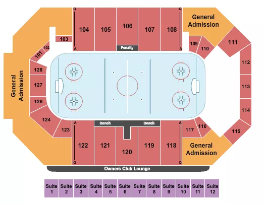 seating chart for Comerica Center - IIHF World Championship - eventticketscenter.com