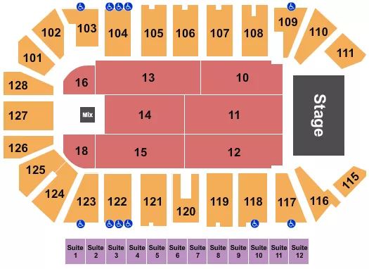 seating chart for Comerica Center - Jeezy - eventticketscenter.com