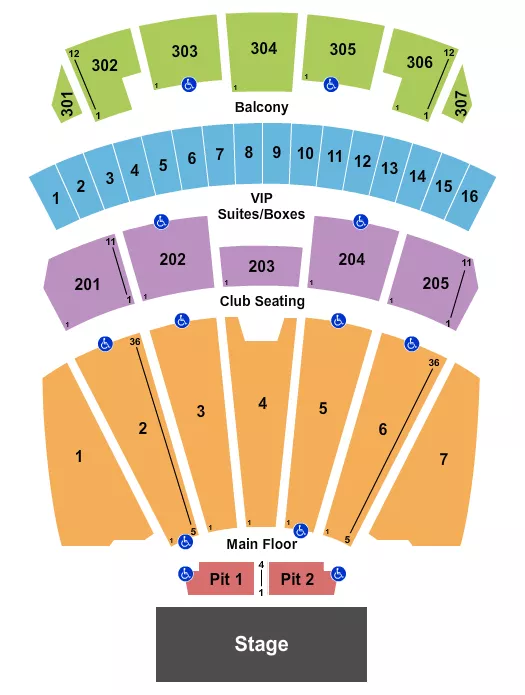 seating chart for Arizona Financial Theatre - End Stage - eventticketscenter.com