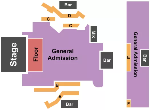 seating chart for Commodore Ballroom - Endstage GA & Floor - eventticketscenter.com