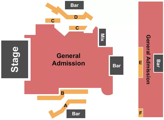 seating chart for Commodore Ballroom - Endstage GA 2 - eventticketscenter.com