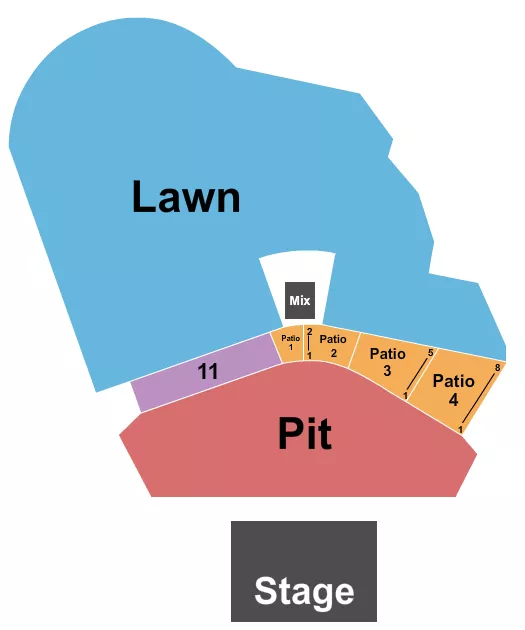 seating chart for CommonSpirit Health Stage at Gatton Park - Endstage Pit/Patio/Lawn - eventticketscenter.com