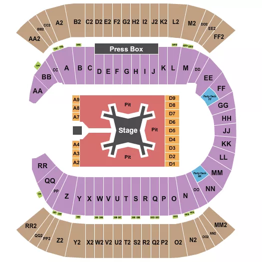 seating chart for Commonwealth Stadium - Edmonton - Luke Combs - eventticketscenter.com