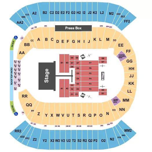 seating chart for Commonwealth Stadium - Edmonton - Post Malone - eventticketscenter.com