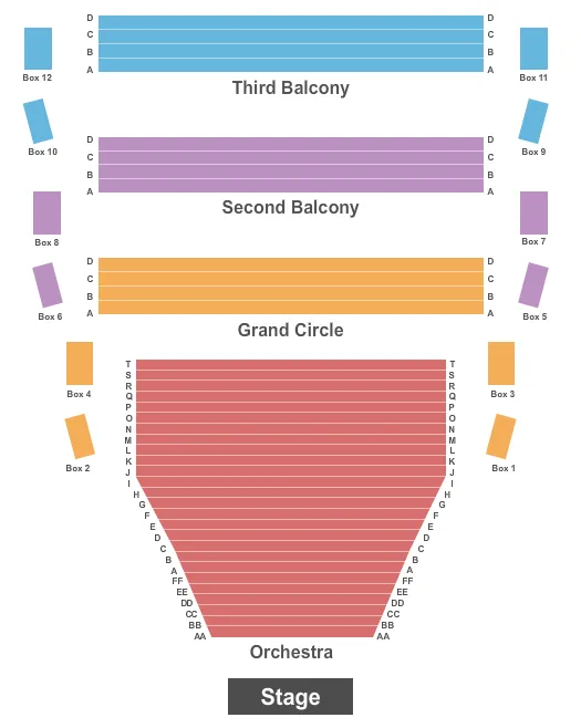 seating chart for Conexus Arts Centre - End Stage - eventticketscenter.com