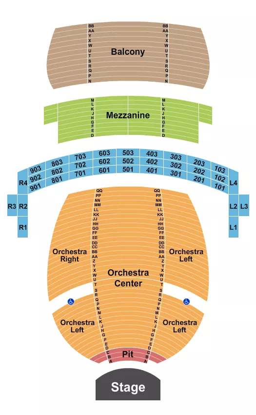 seating chart for Connor Palace Theatre - Endstage - eventticketscenter.com