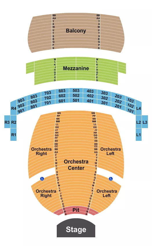 seating chart for Connor Palace Theatre - Endstage - eventticketscenter.com