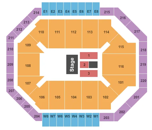 seating chart for Chartway Arena at Ted Constant Convocation Center - Ringo Starr - eventticketscenter.com