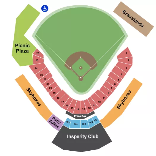 Baseball1 Seating Map
