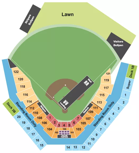 seating chart for Gwinnett Field - Nitro Circus - eventticketscenter.com