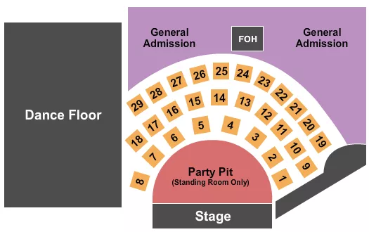 seating chart for Cooper's BBQ Live - GA/Tables - eventticketscenter.com