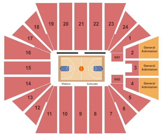 seating chart for CU Events Center - Basketball - eventticketscenter.com