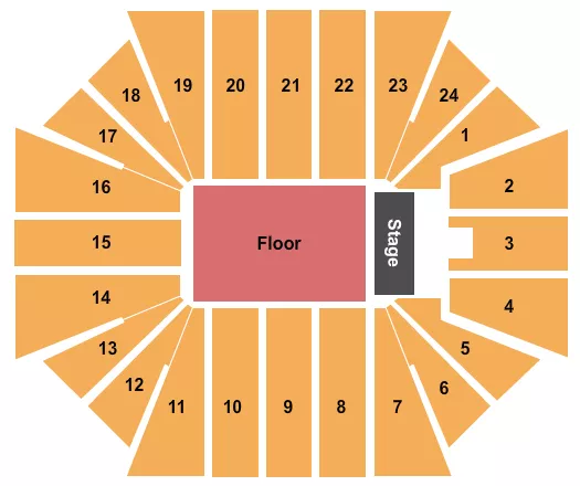 seating chart for CU Events Center - End Stage GA Floor - eventticketscenter.com
