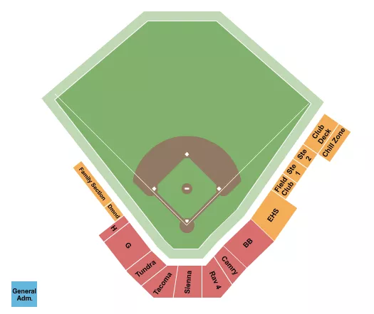 seating chart for Copeland Park - Softball - eventticketscenter.com