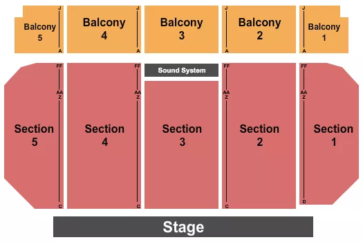 seating chart for Copernicus Center - Endstage 3 - eventticketscenter.com