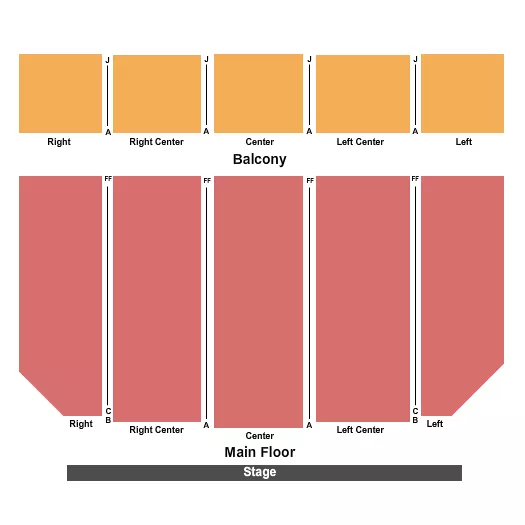 seating chart for Copernicus Center - End Stage - eventticketscenter.com