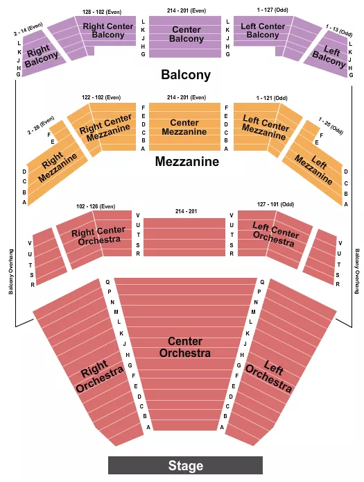 seating chart for Coral Springs Center For The Arts - Endstage - eventticketscenter.com